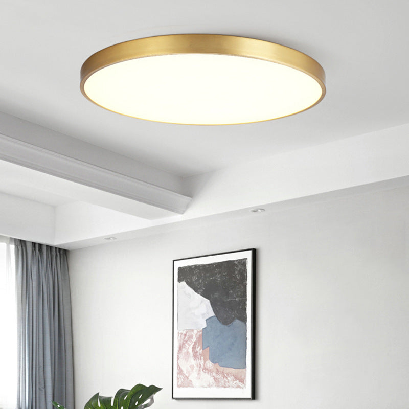 Gold Round Nordic Inspired LED Ceiling Light